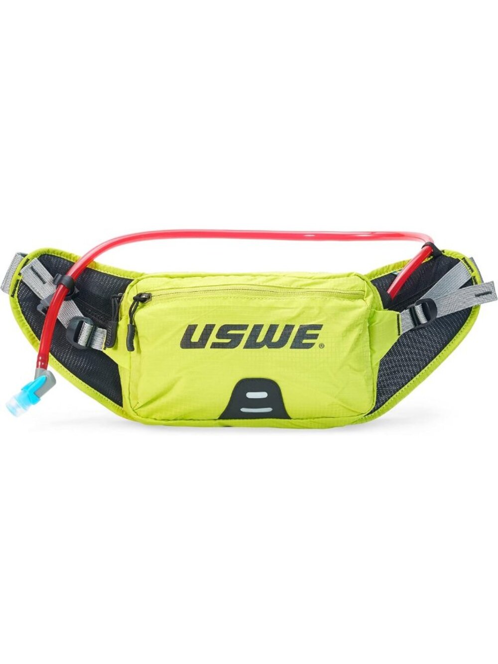 Hydration Hip Pack with Organizer & Side Pockets - Bounce-Free Belt (2L, Yellow)
